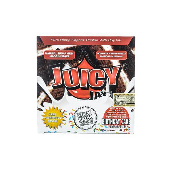 24 Juicy Jay Birthday Cake Flavoured King Size Premium Rolling Papers £38.99